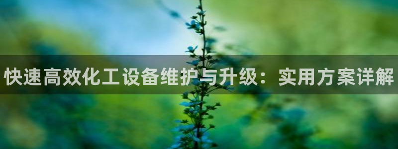 天辰测速在线登录官网：快速高效化工设备维护与升级：